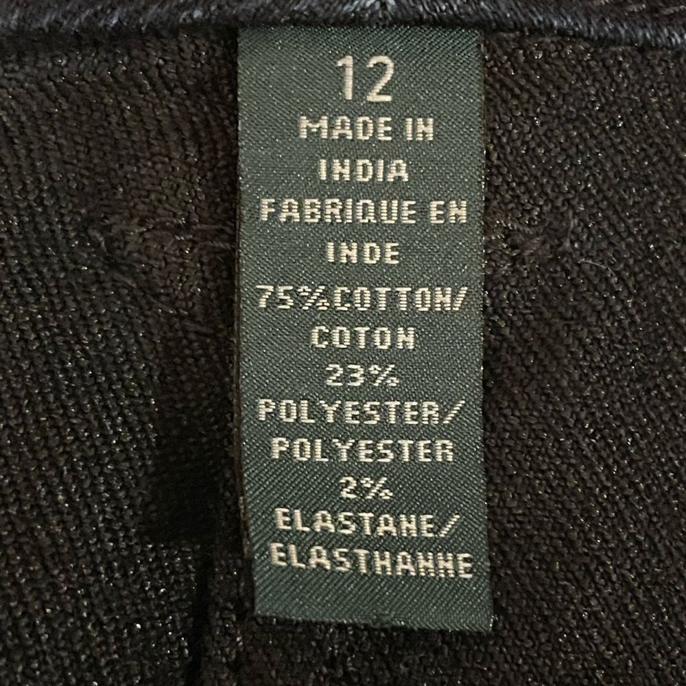 Lauren Ralph Lauren dark denim skirt condition size 12 cotton polyester western - Picture 13 of 15